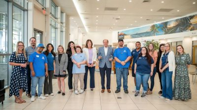 group photo at germain automotive partnership receiving star award as vocational job site